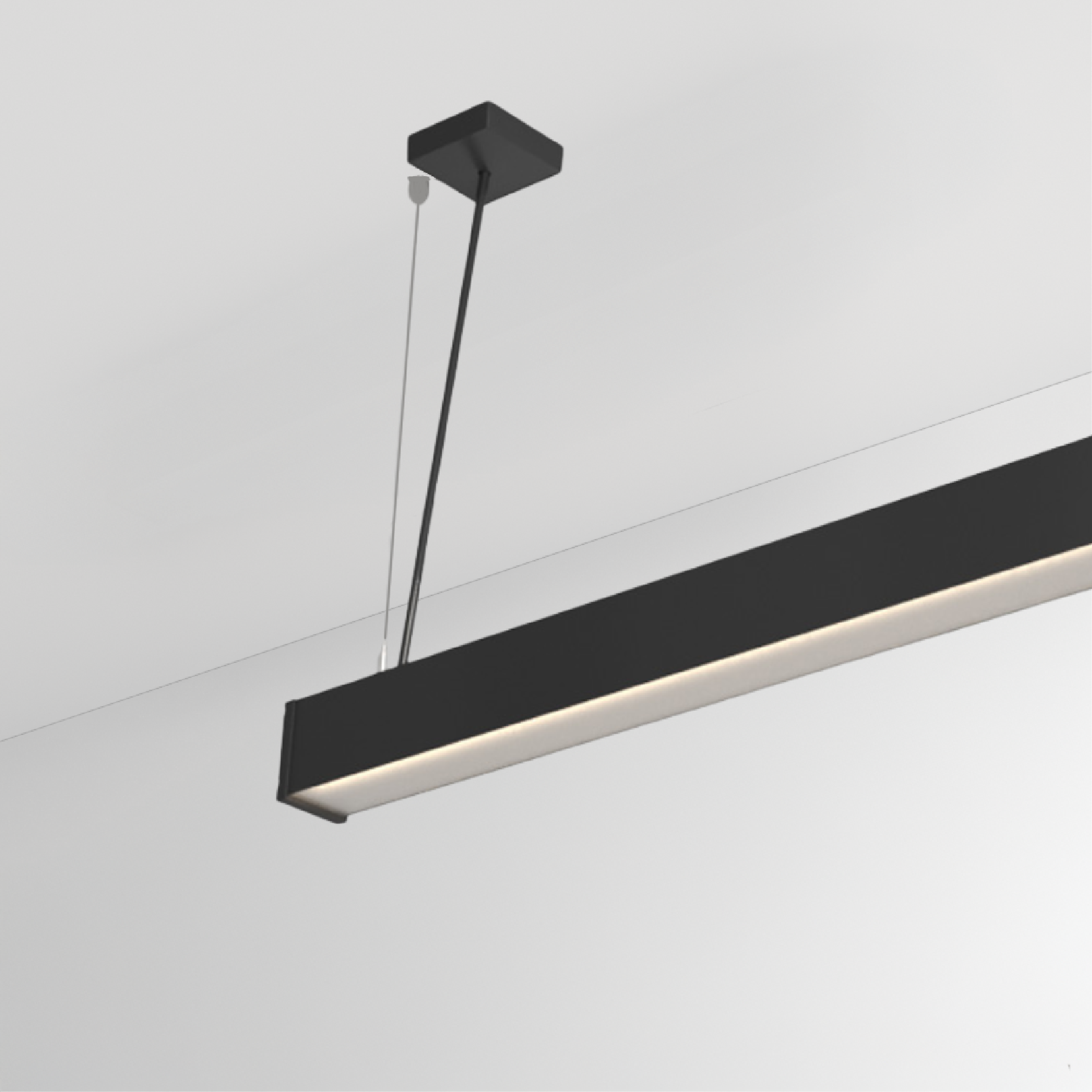 Slider Straight IP54 by Prolicht – 55 1/2″ x 3 1/8″ Suspension, Linear Profiles offers LED lighting solutions | Zaneen Architectural